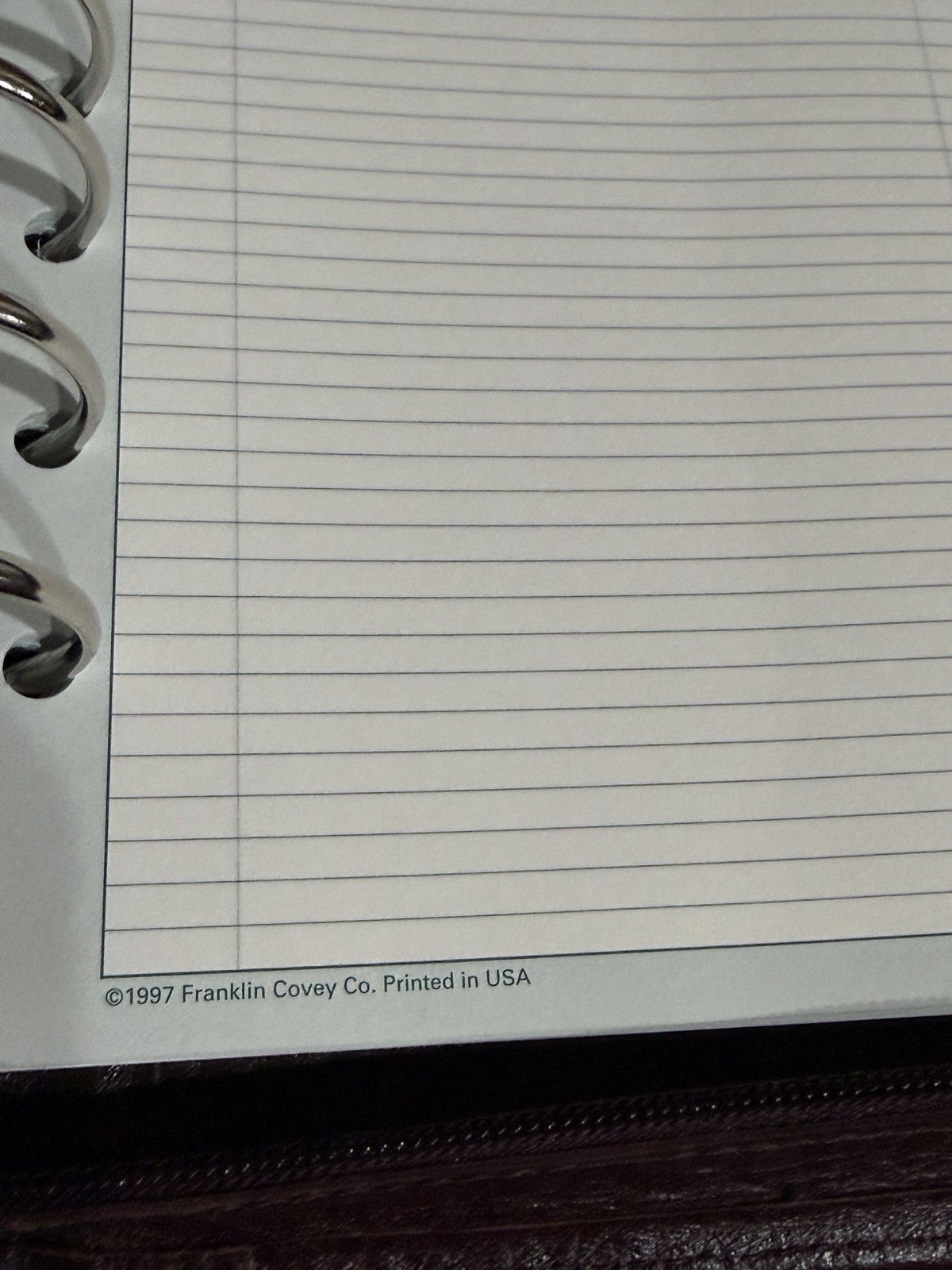 Franklin Covey Burgundy Leather Planner Organizer Binder 7 Ring Zip Around