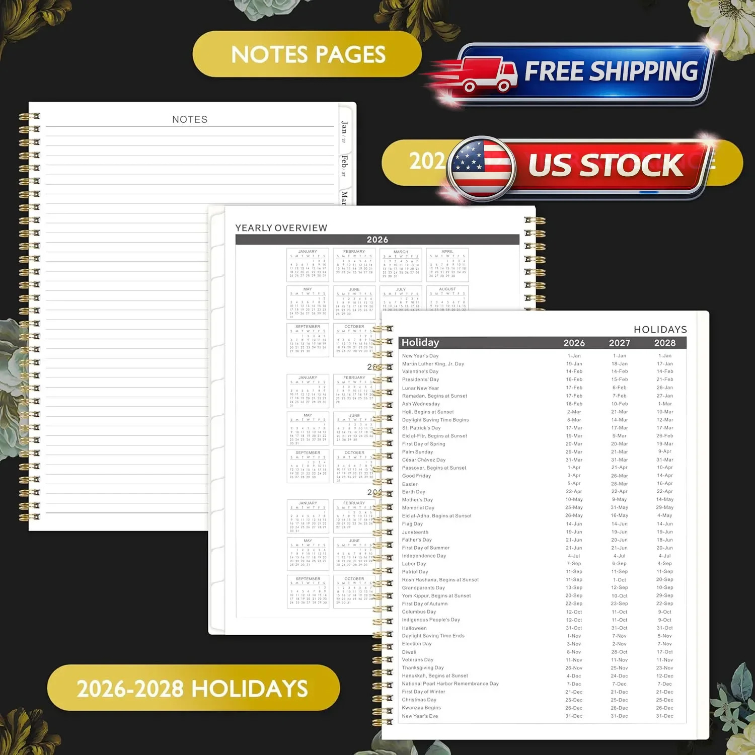 Monthly Planner 2026-2028 – 2 Year Planner 2026-2028, July 2026 – June 2028, 2 Y