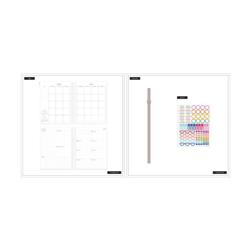 Happy Brands 8.5″x11″ 2026-2027 12 Month Organized Vive Cada Momento