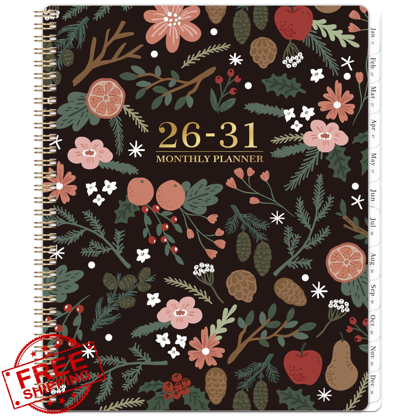 Artfan 2026-2031 5 Year Monthly Planner 9″x11″