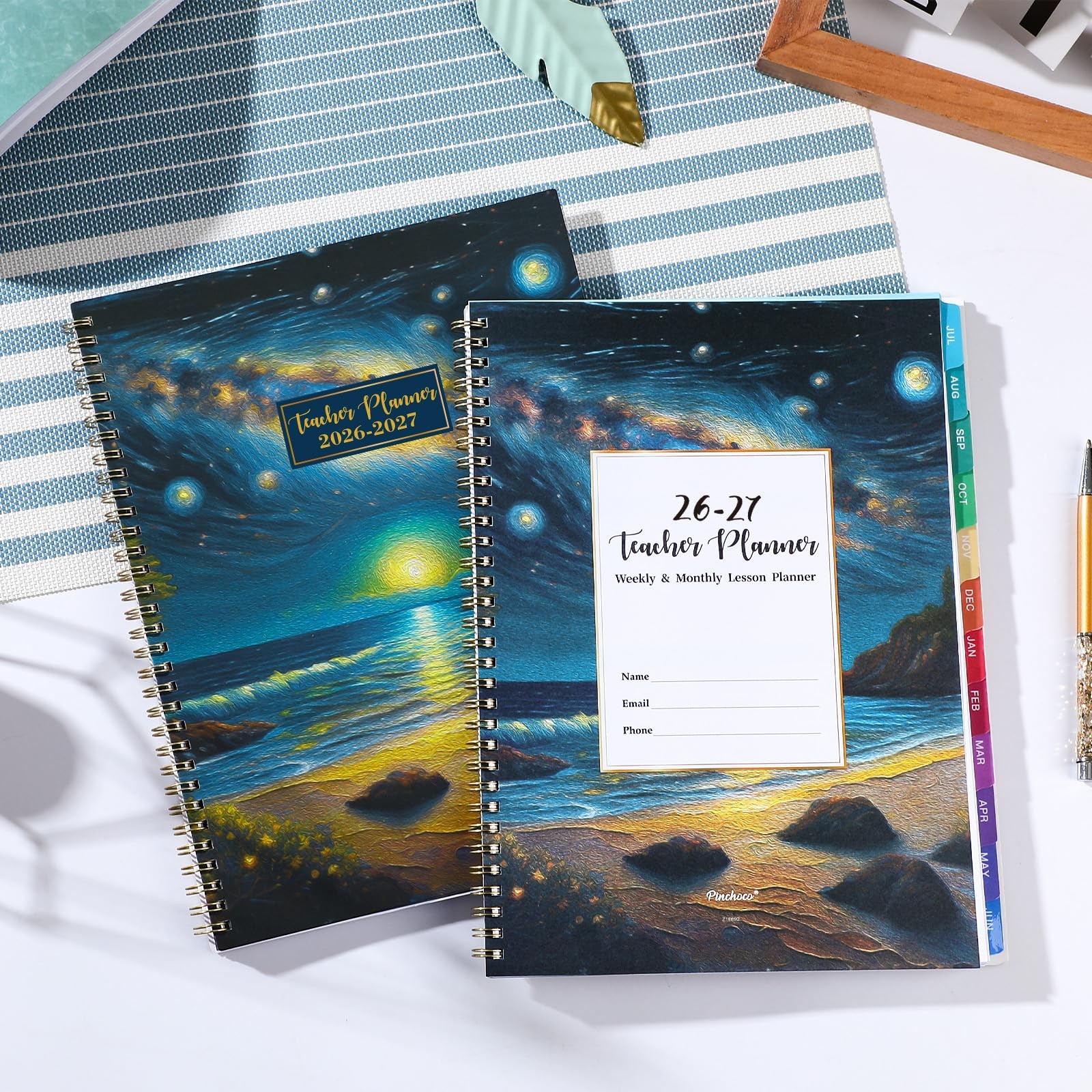 Teacher Planner 2026-2027 – Lesson 2026-2027, 9″ x 11″, black