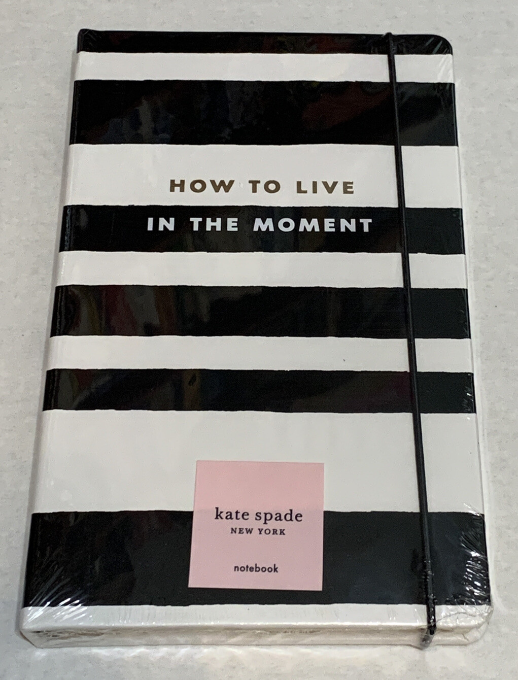 Kate Spade Travel Notebook Sarah Stripe Live in The Moment 168 Lined Pages New S