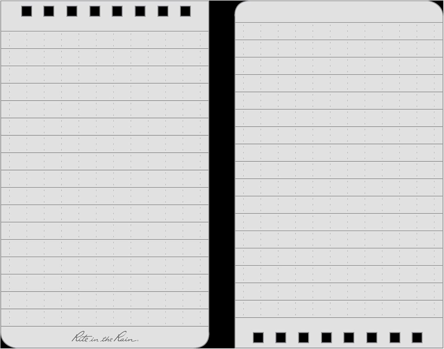 Weatherproof Spiral Notebook 3 x 5 Black Cover Portable 6 Pack Waterproof Paper