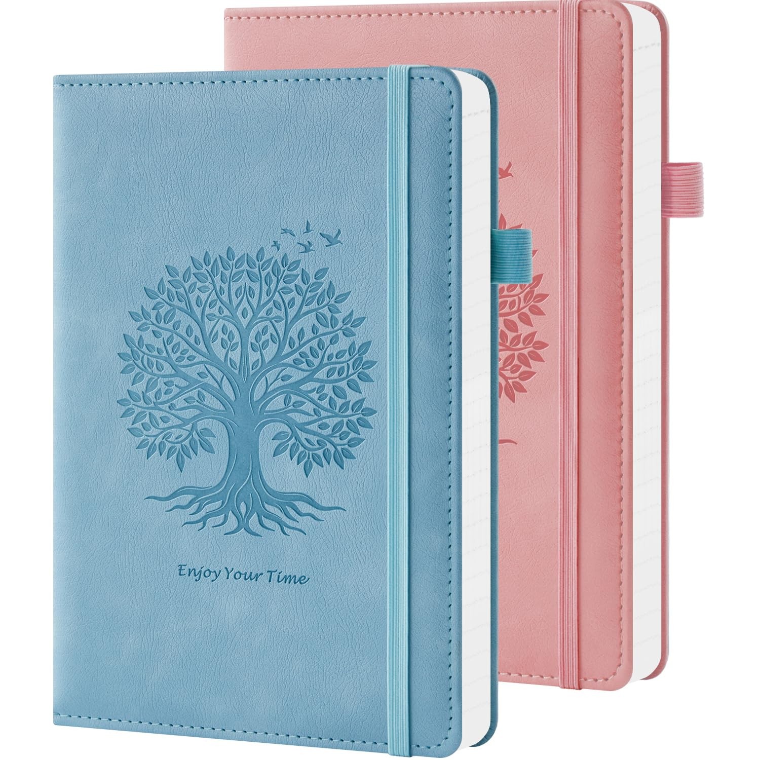 Lined Journal Notebook for Women Men, 2 Pack, 160 Pages per Pack, A5 (5.7” x…