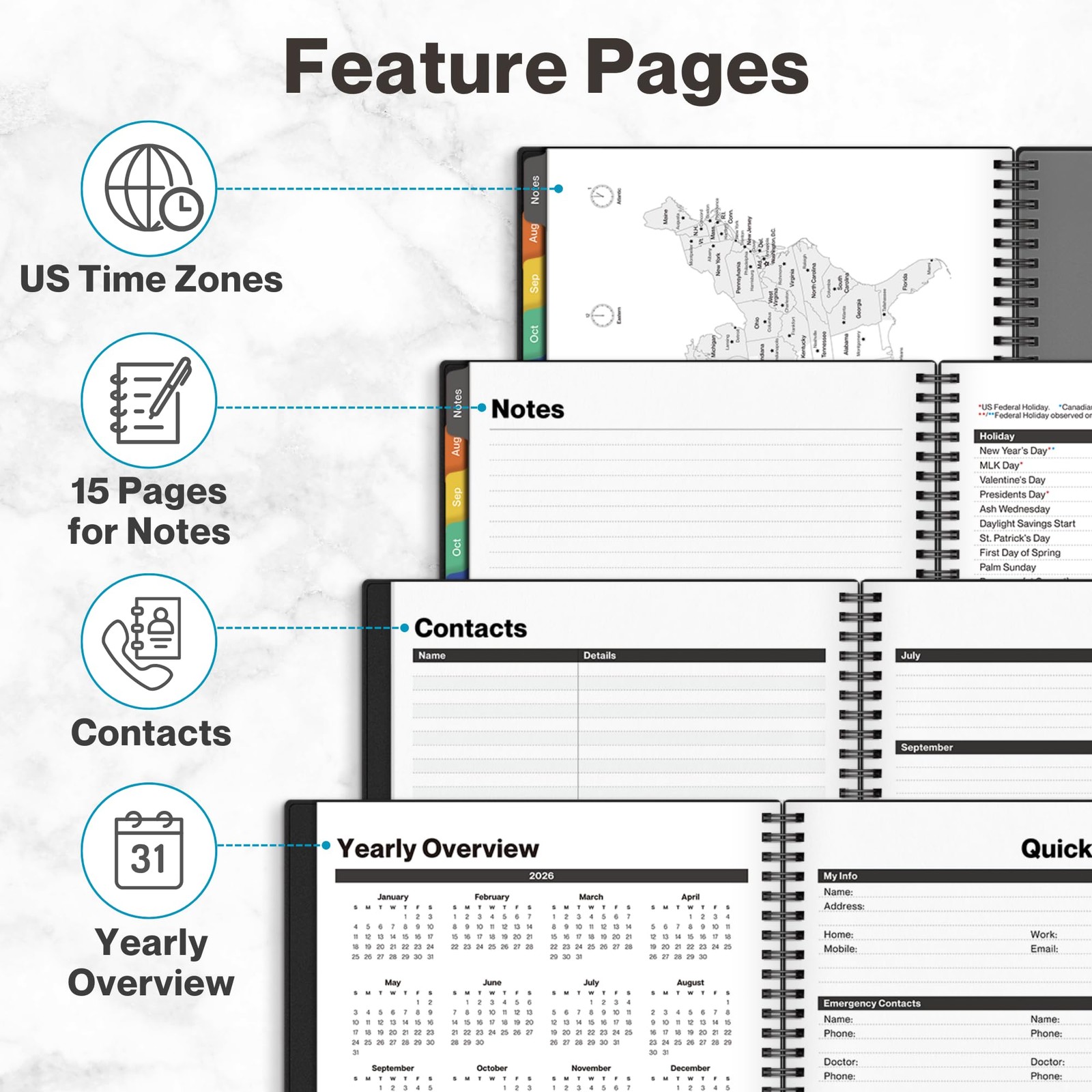 Dunwell Planner 20262027 8.5×11, July 2026 to June 2027, Weekly and Monthly A…