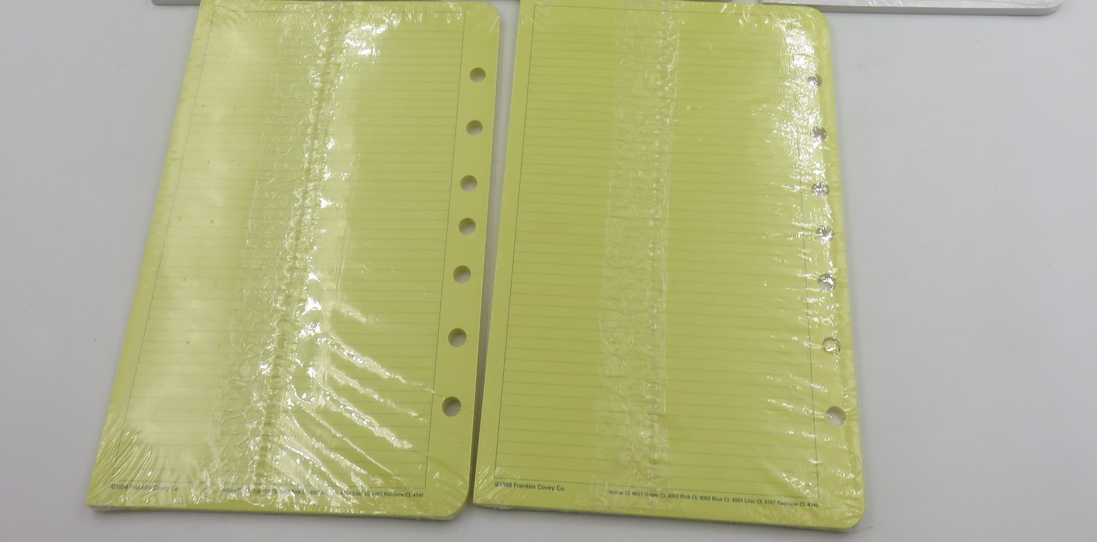 2 New Franklin Covey Yellow Lined Pg Planner Refill 40616 Classic Size Made USA