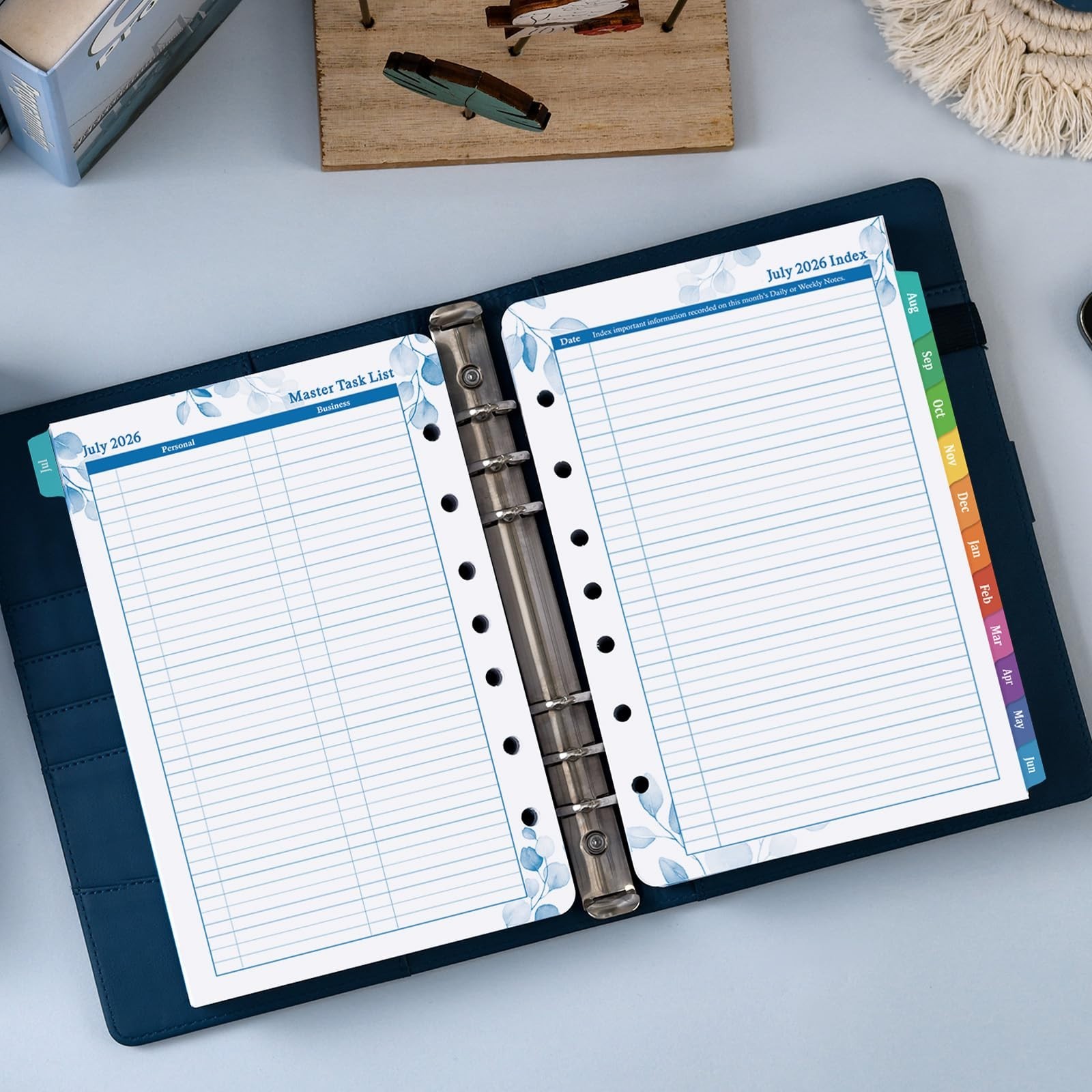 Daily Planner Refills 2026-2027, Two Pages Per Day, Monthly Inserts, 8.38″x5.51