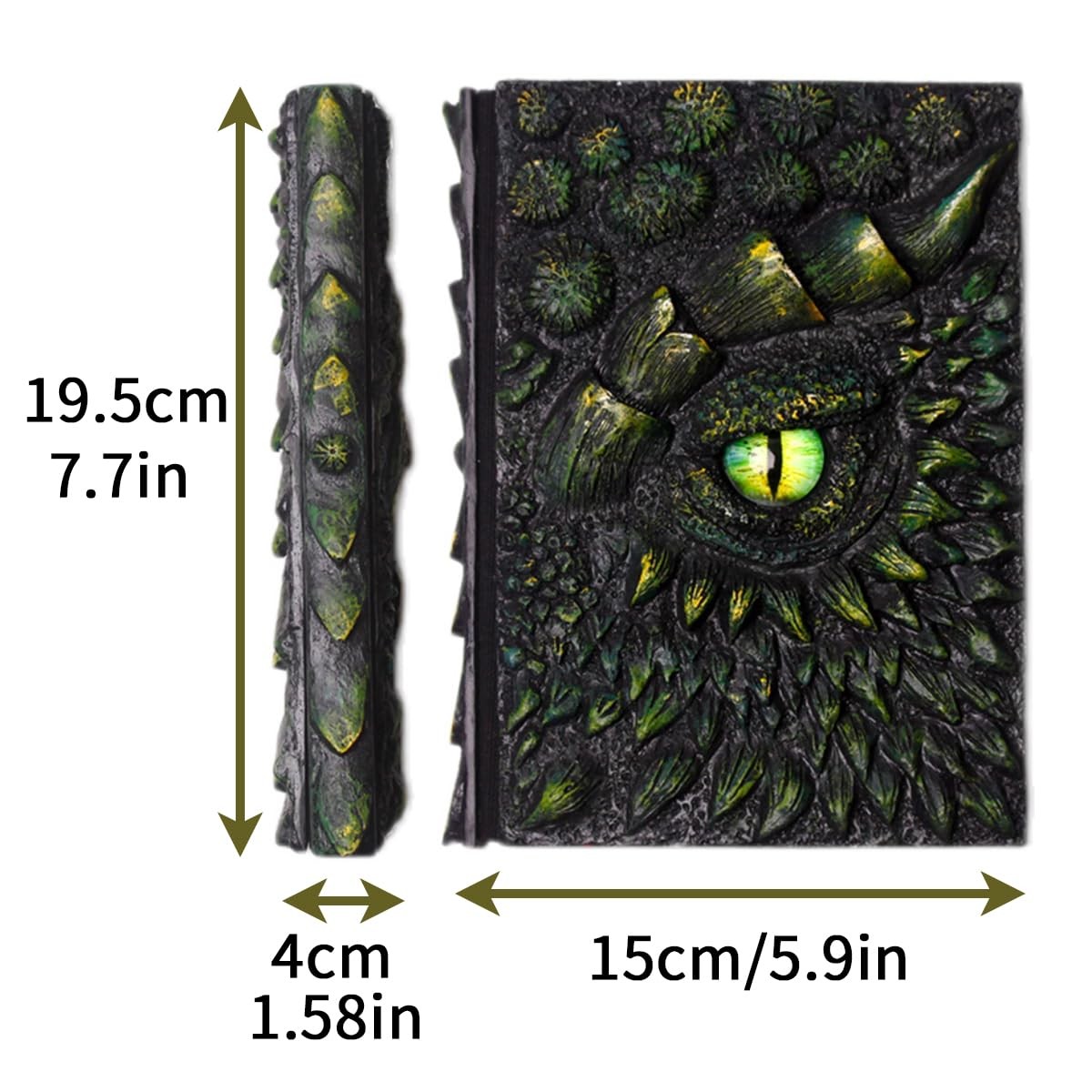 Txyooczy Dragon journal, dragon stuff, 3D relief design, travel Blue