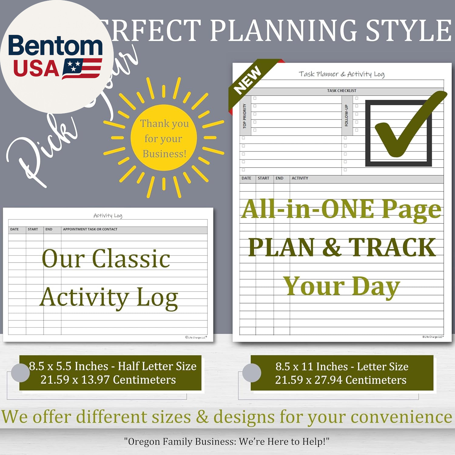 Task Planner & Activity Log Notepad – 60 Page Undated Daily & Hourly Planning Pa