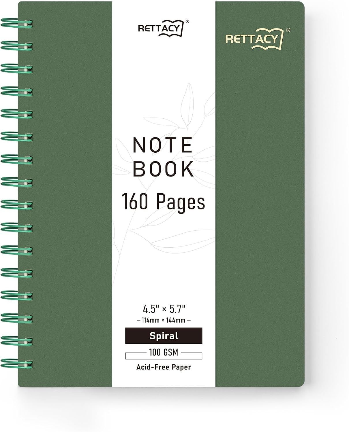 160-page Dark Green Pocket Journal – Sturdy Twin-wire, Flexible Plastic Cover