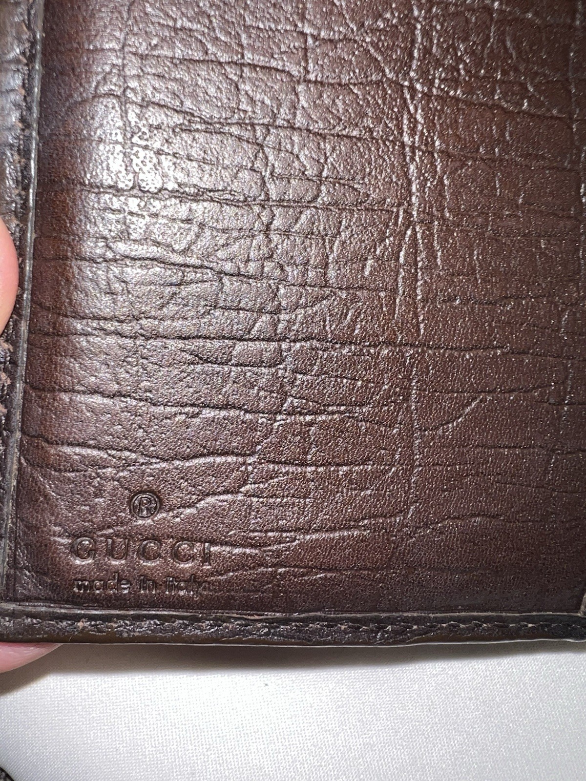 Gucci GG Classic Agenda Day Planner Binder Vintage Leather Wallet With Dust Bag