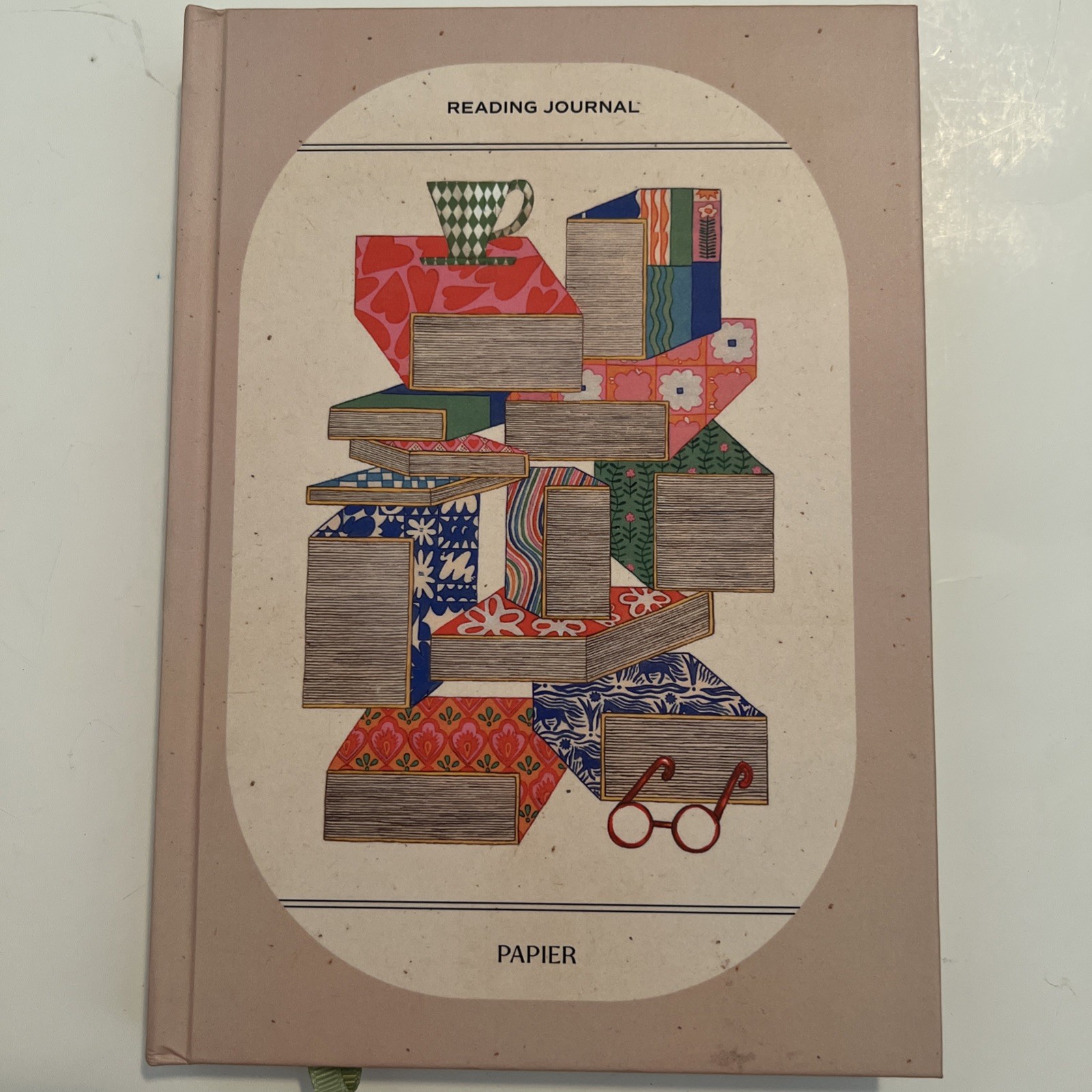 New Papier Reading Journal History Recording Hard Cover 6 W x 8.5 Made In USA