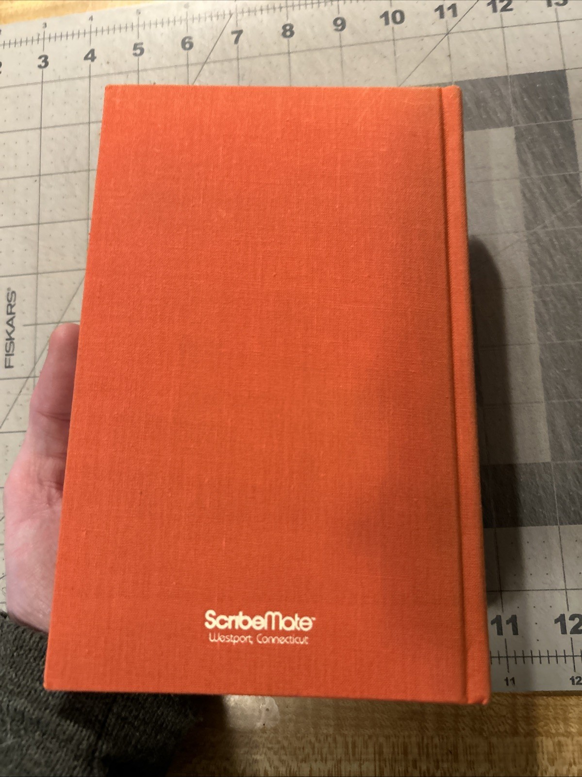 Vtg ScribeMate Lined Journal 5.5 x 8.5″ Red Fabric DUCK Preppy Office SHIPS FREE