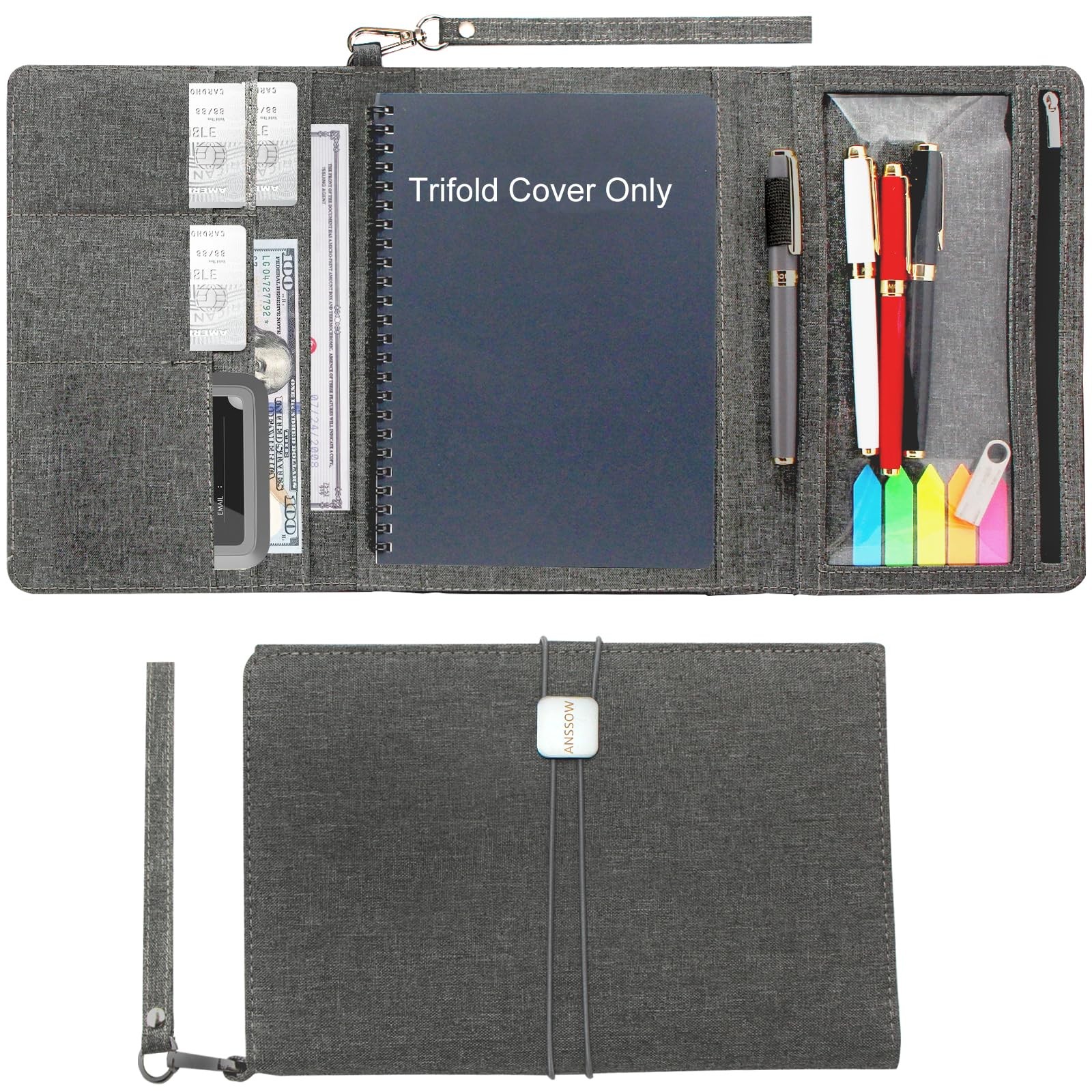 Folio Cover with Rocketbook Notebook – Portfolio Organizer Padfolio, Business…
