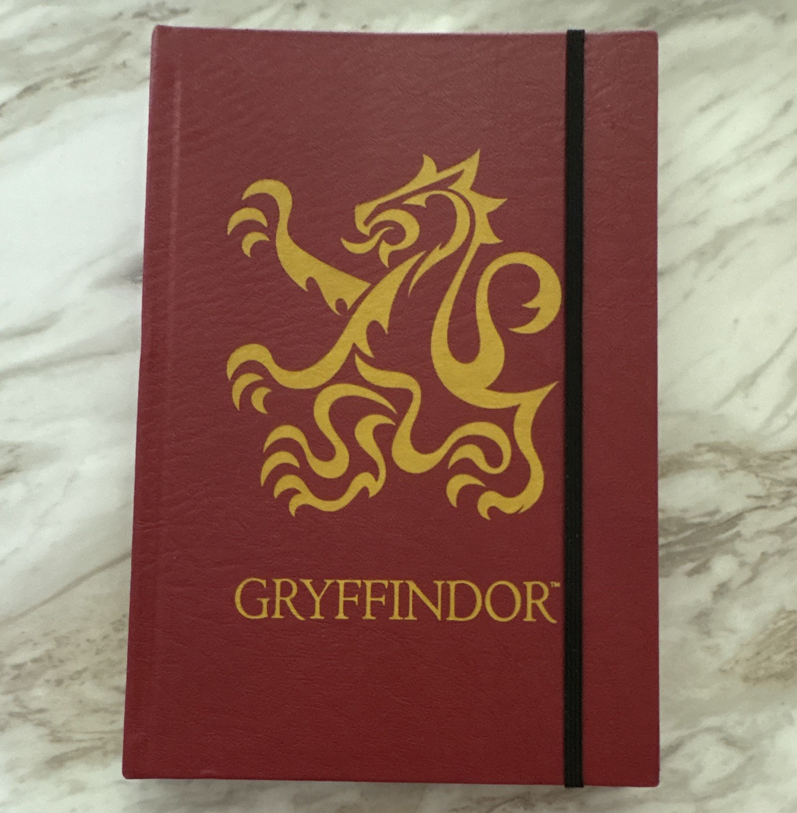 Harry Potter Gryffindor Faux Leather Hardcover Notebook Journal w/ Elastic Band