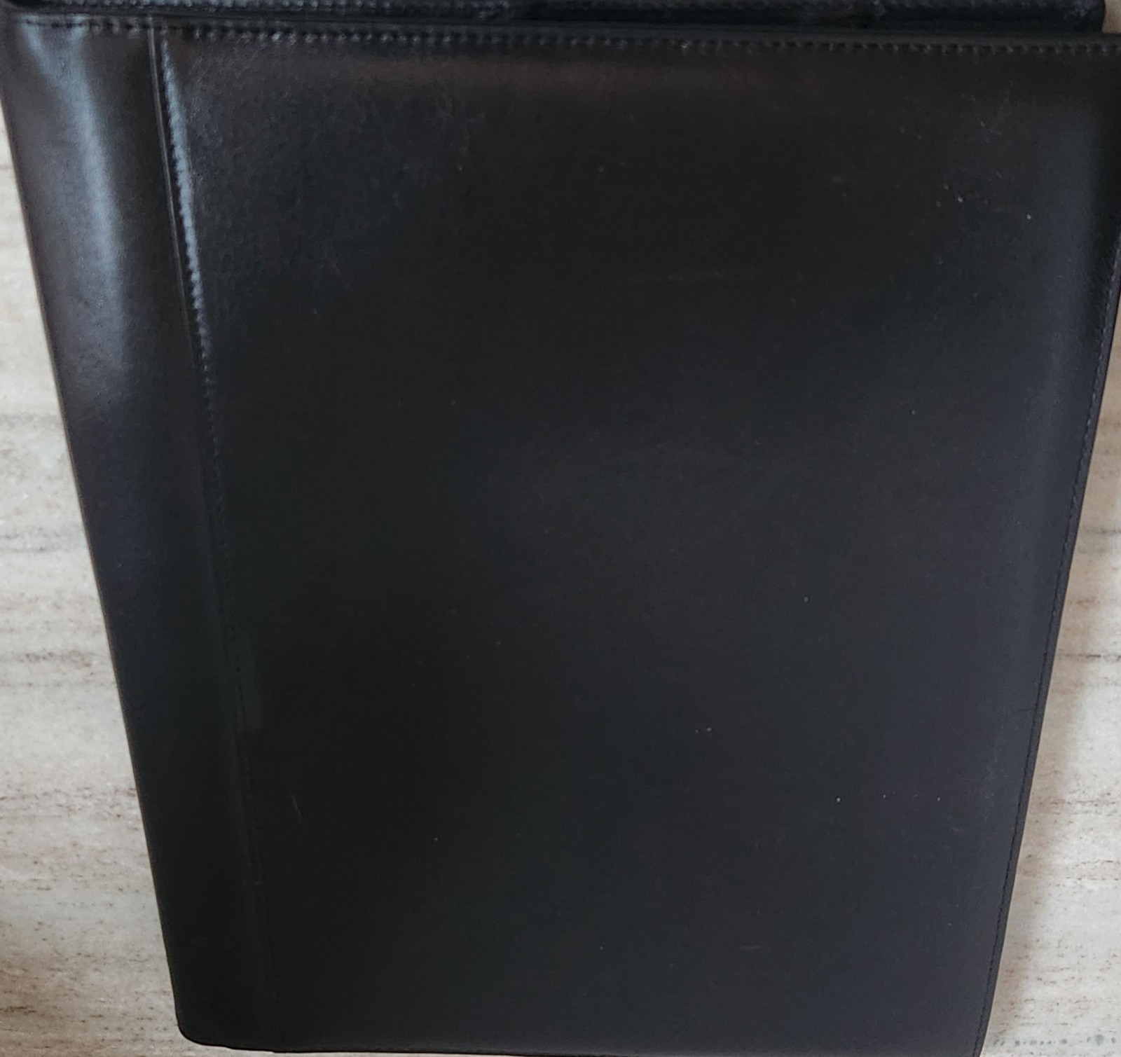LODIS Los Angeles Luxurious Black Leather 12″ x 9″ Folio Notebook in Box