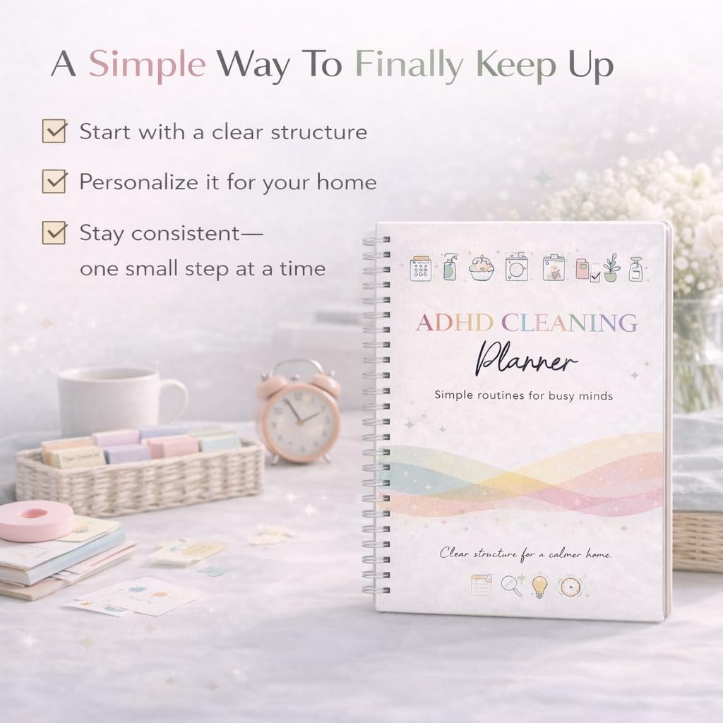 Durable Laminated Cover, For Adults, Schedule, Daily & Weekly To-do List