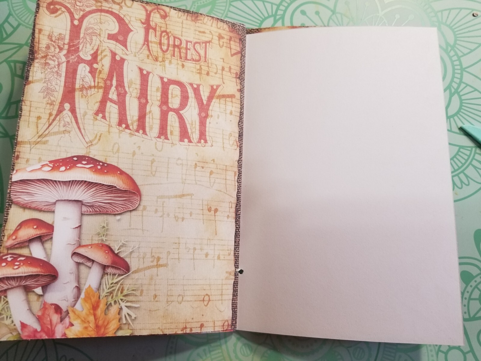 Junk Journal Blank Booklet “FOREST FAIRIES” HANDMADE FULL SIZED 9X6 40pgs