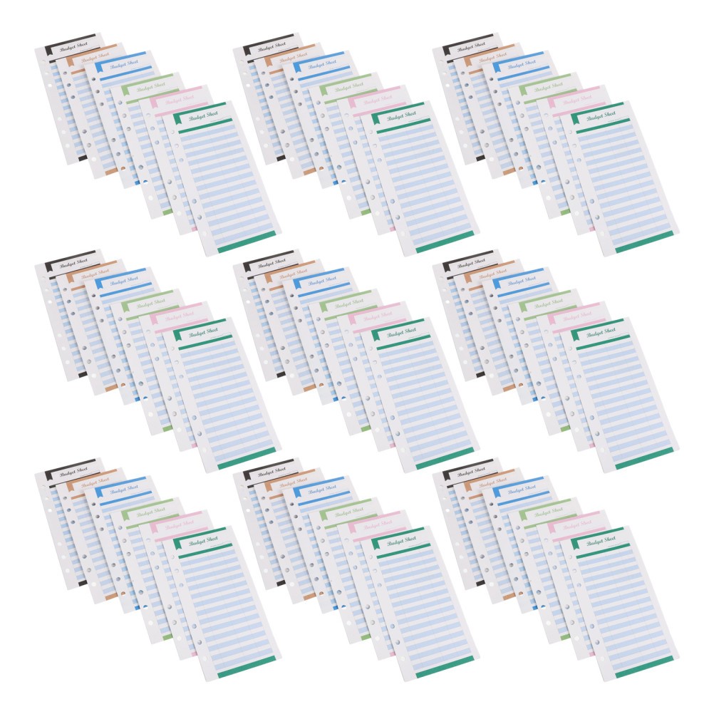 Multi Color Budgeting Binder Refills A6 Planner Inserts for Expense Tracking