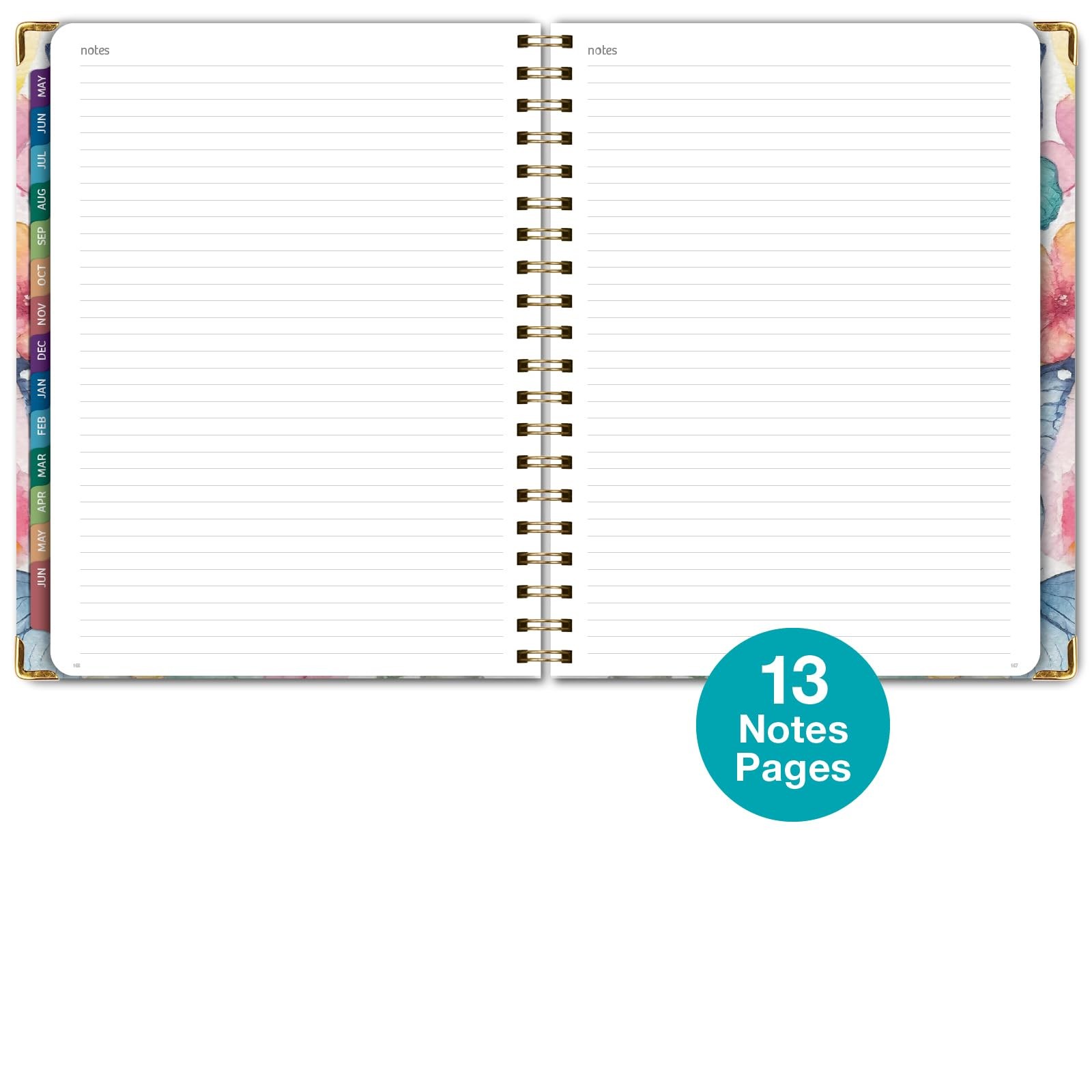 HARDCOVER Academic Year 2026-2027 Planner: 8.5″ x 11″, Watercolor Butterflies