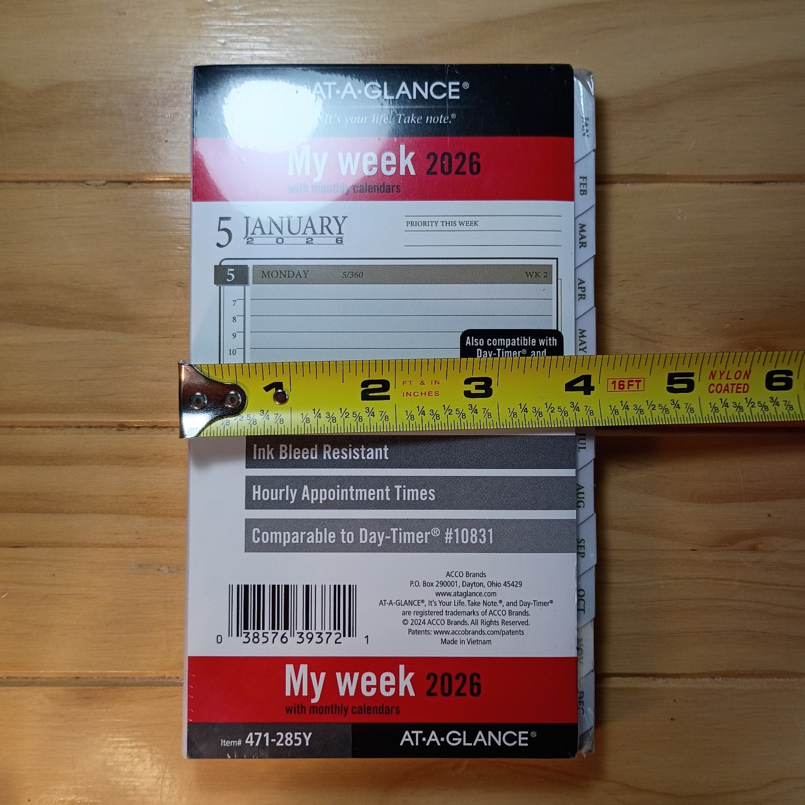 2X AT-A-GLANCE My Week 2026 Zise 3 With Monthly Calendars Item #471-285Y