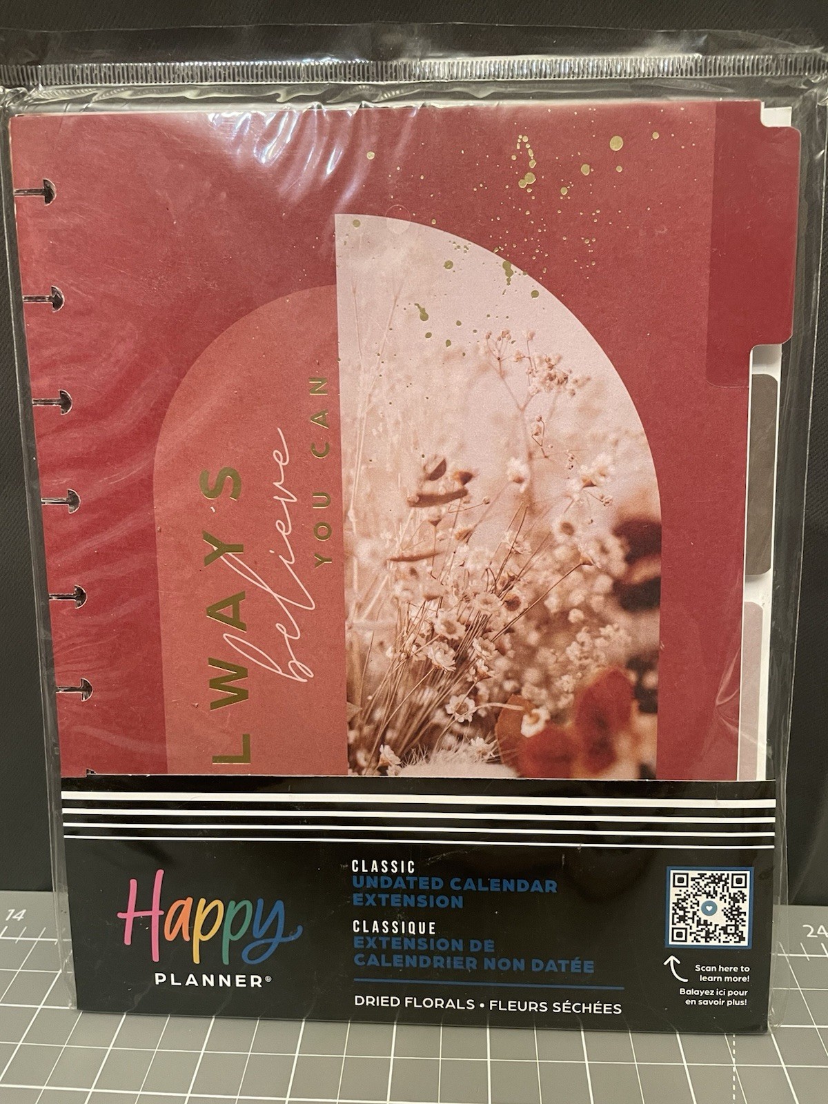 Happy Planner Undated Daily Calendar Extension Dried Florals Theme 282pcs