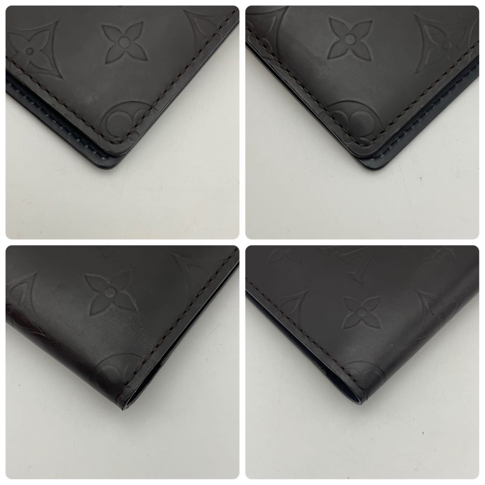Louis Vuitton Monogram Matt Agenda Poche R20952 Notebook Cover Auth C203