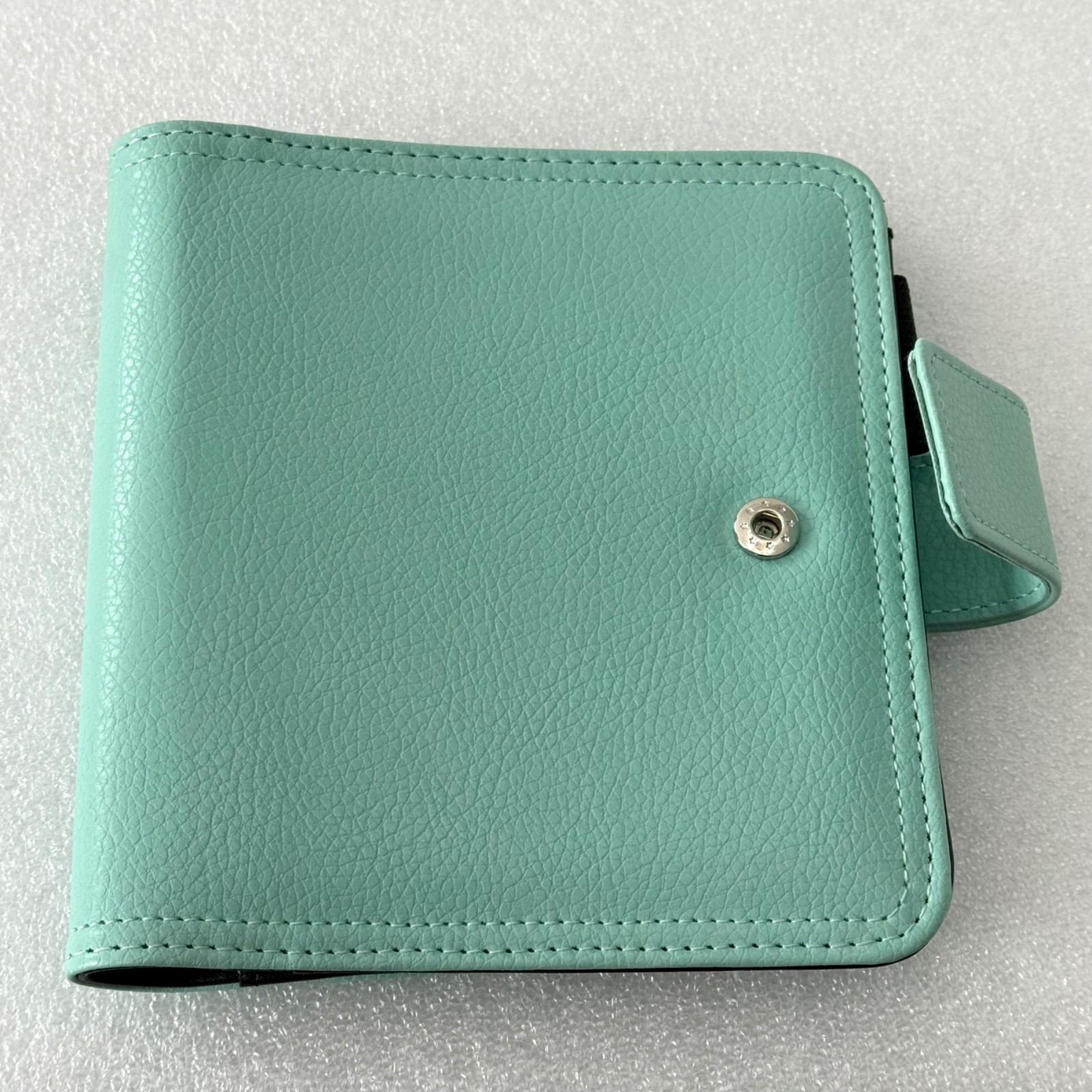 Franklin Covey Mint Green Planner Organizer Clutch 6 1/8” X 5.75” Faux Leather
