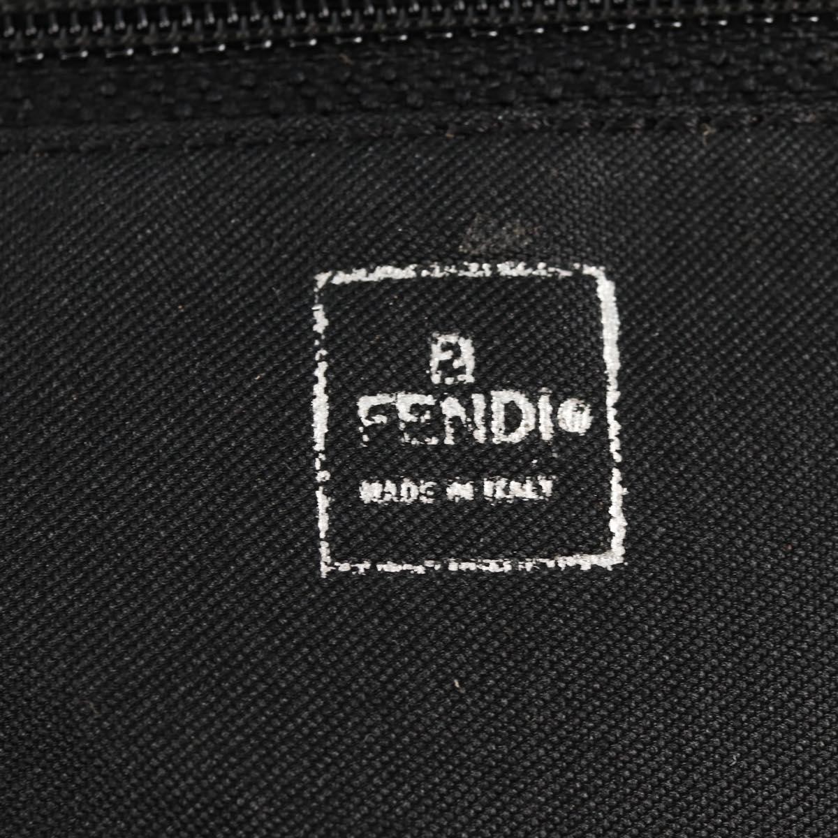 FENDI Zucca Canvas Planner Black Silver Auth 153661V