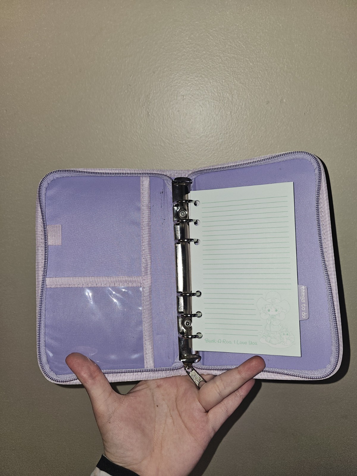 Vintage Precious Moments Planner Organizer Purple Binder BNWOT