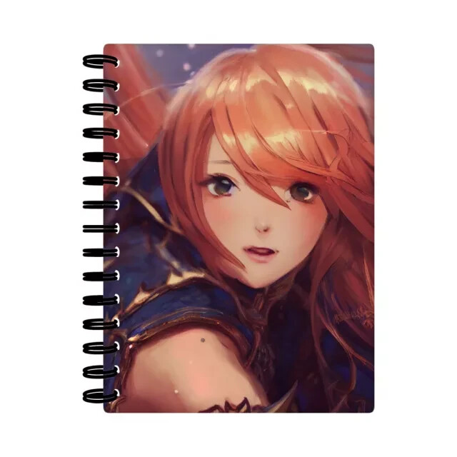 Anime Girl Blank Notebook-Unlined-NEW-Spiralbound