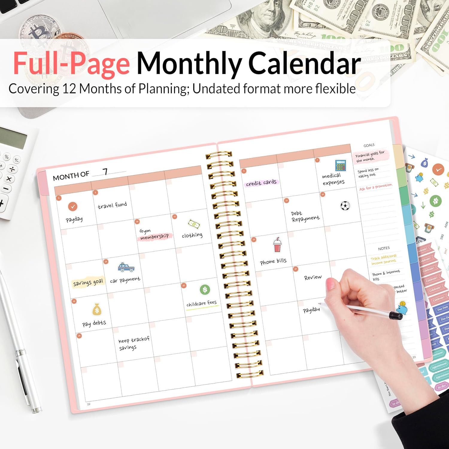 Budget Planner – Monthly Budget Book with Expense Tracker Notebook, Undated 1…