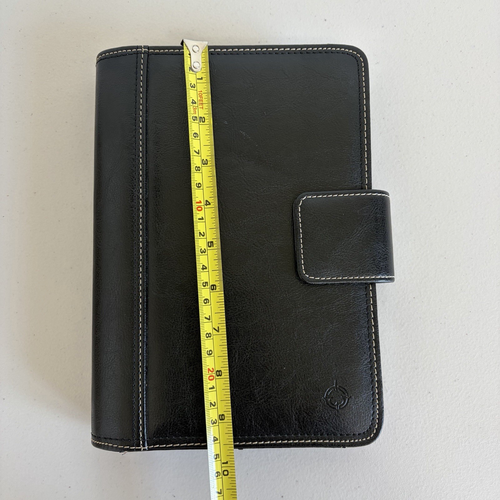 Franklin Covey Leather 7-Ring Notebook Planner Organizer Needs Fillers Black