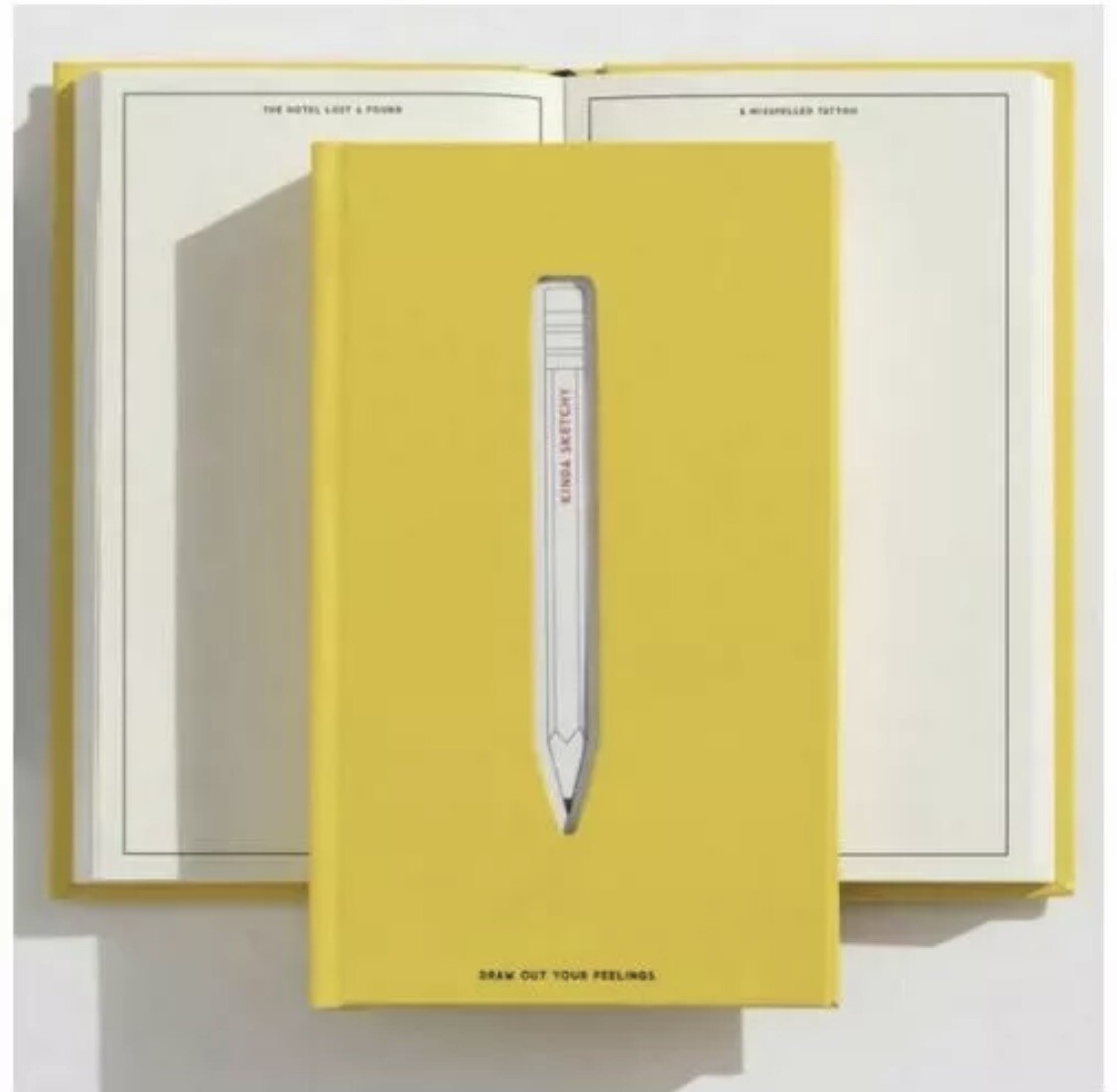 Kinda Sketchy by Easy, Tiger – New Prompted Journal Hard Cover 376 Pages, Yellow