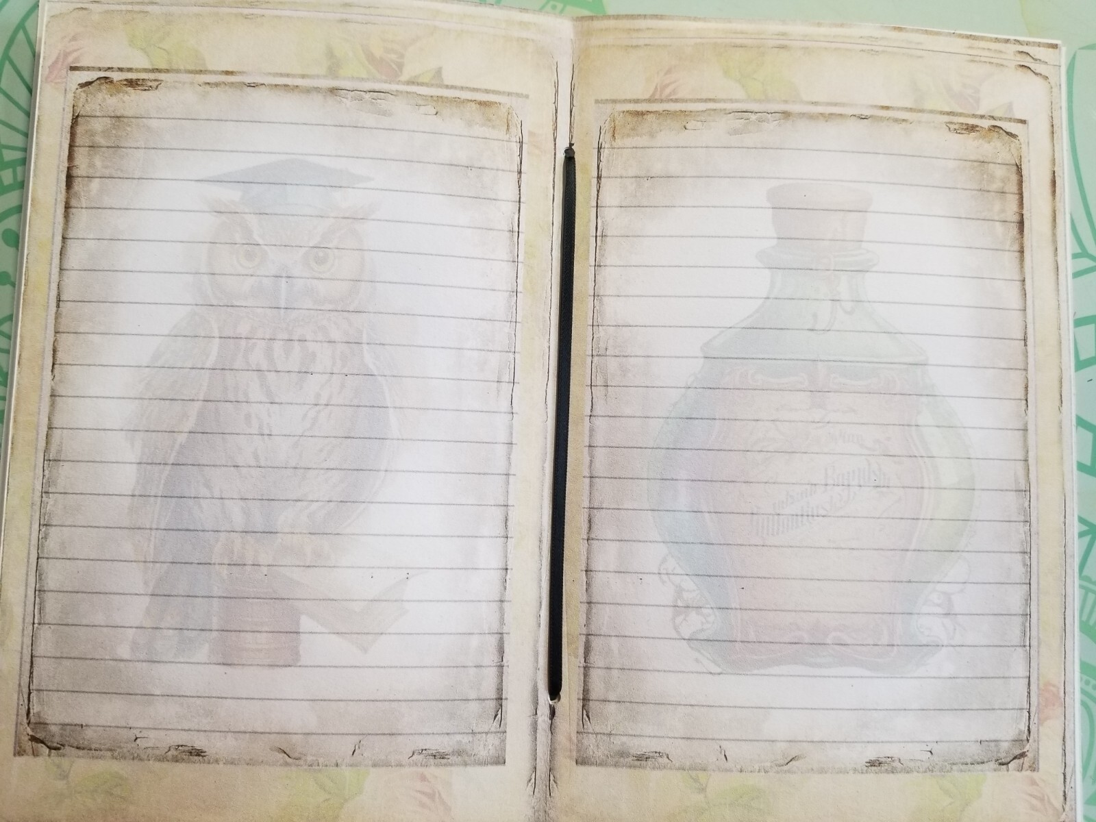 Junk Journal Booklet “WIZARD SCHOOL” Vintage HANDMADE Cards, Pockets, Ephemera,