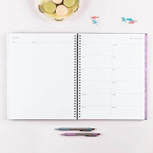 Weekly Monthly Planner 8.5×11 Wirebound Flexible Cover Laila 2022 Yearly Day