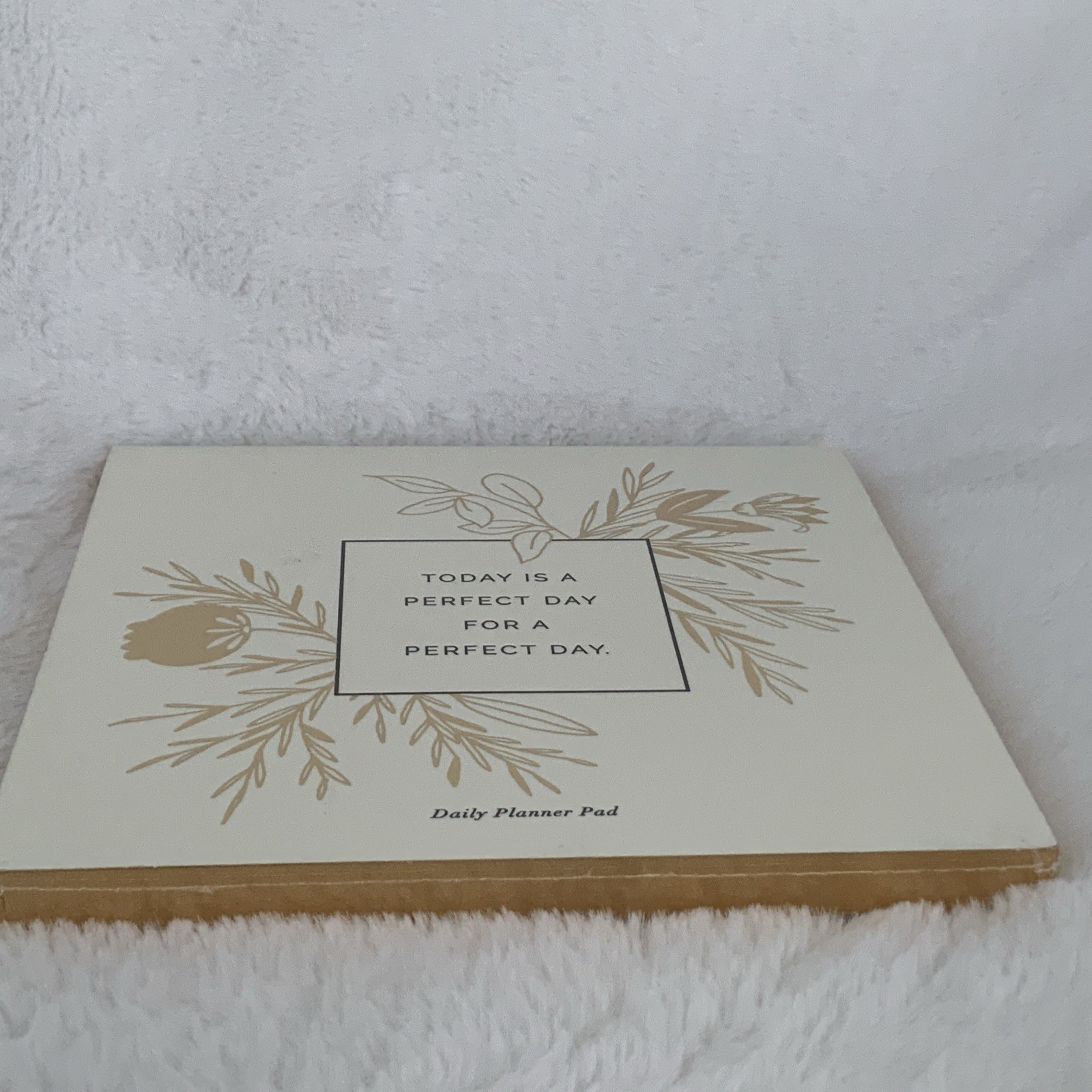 Daily Square 7”x7” Square Planner Pad Gold And Beige