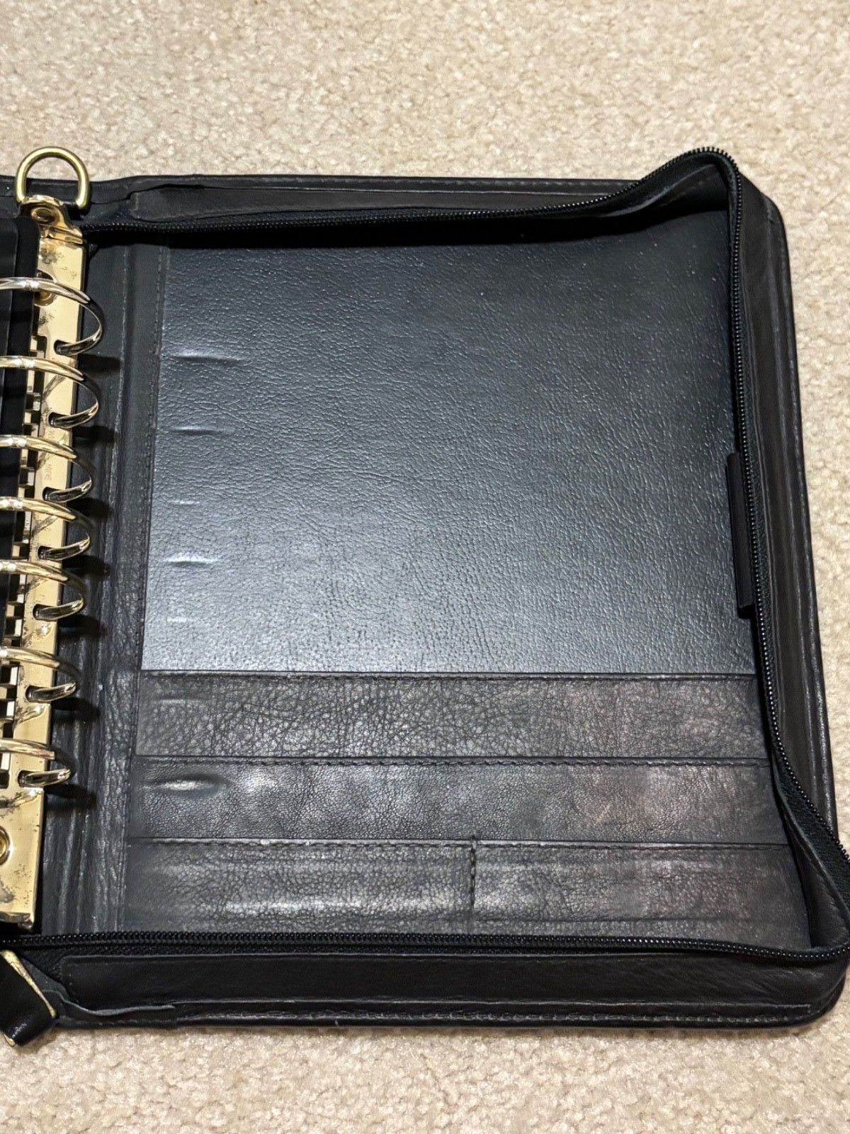 Franklin Covey Classic Black Leather Planner + Accessories