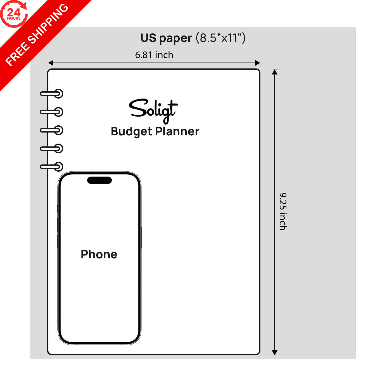 Monthly Budget Planner Book (Undated) with 12 9.25 x 6.81″, Purple Floral