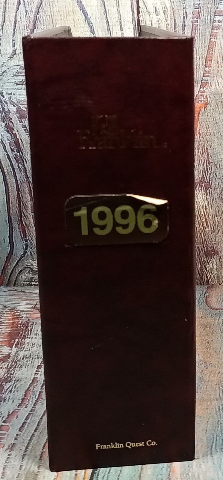 Franklin Quest Storage Binder Hardcover 3 Ring Burgundy 8.5 x 9 BINDER ONLY 1996