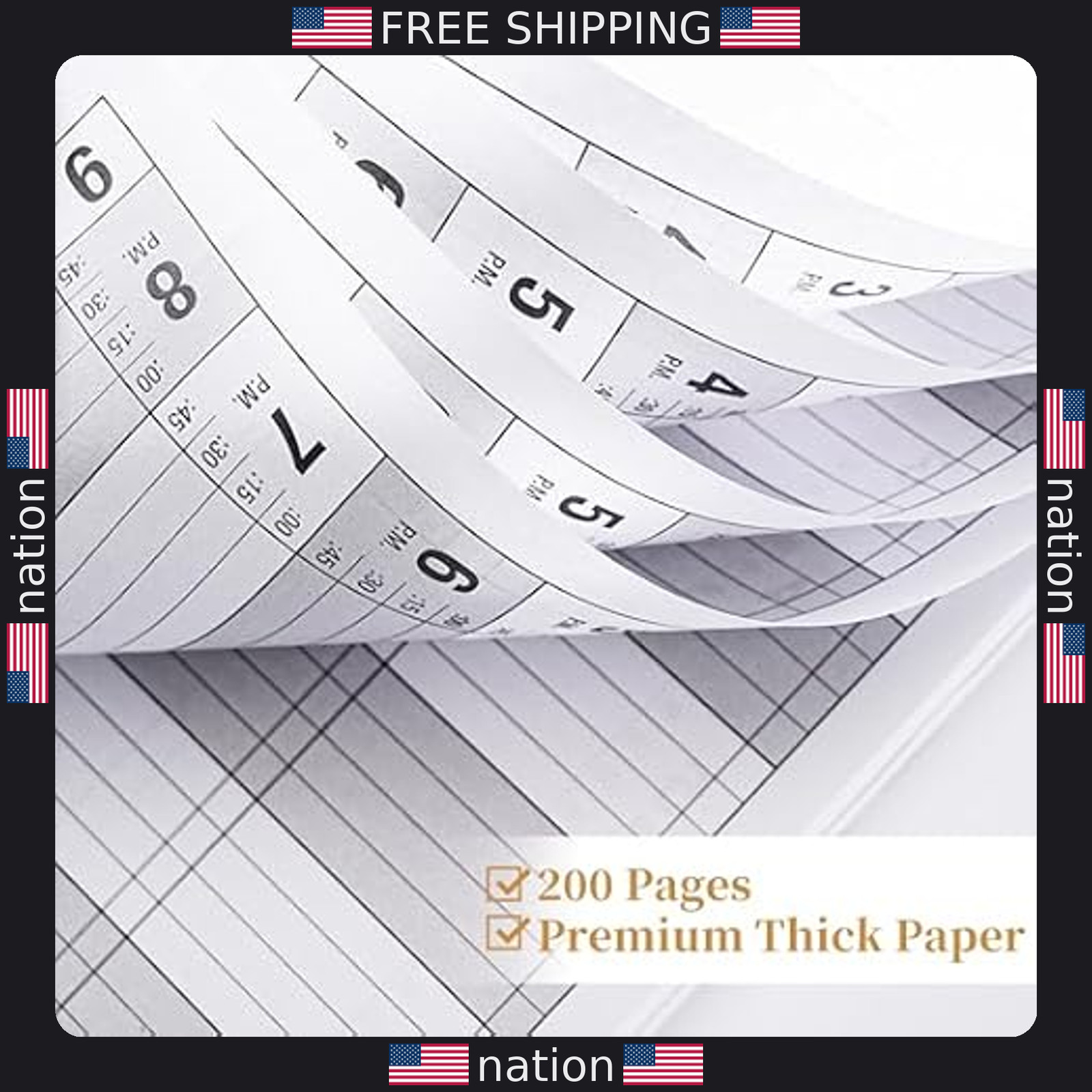 Undated Salon Appointment Book ? 200 Pages, Hourly Schedule, Twin-Wire Binding