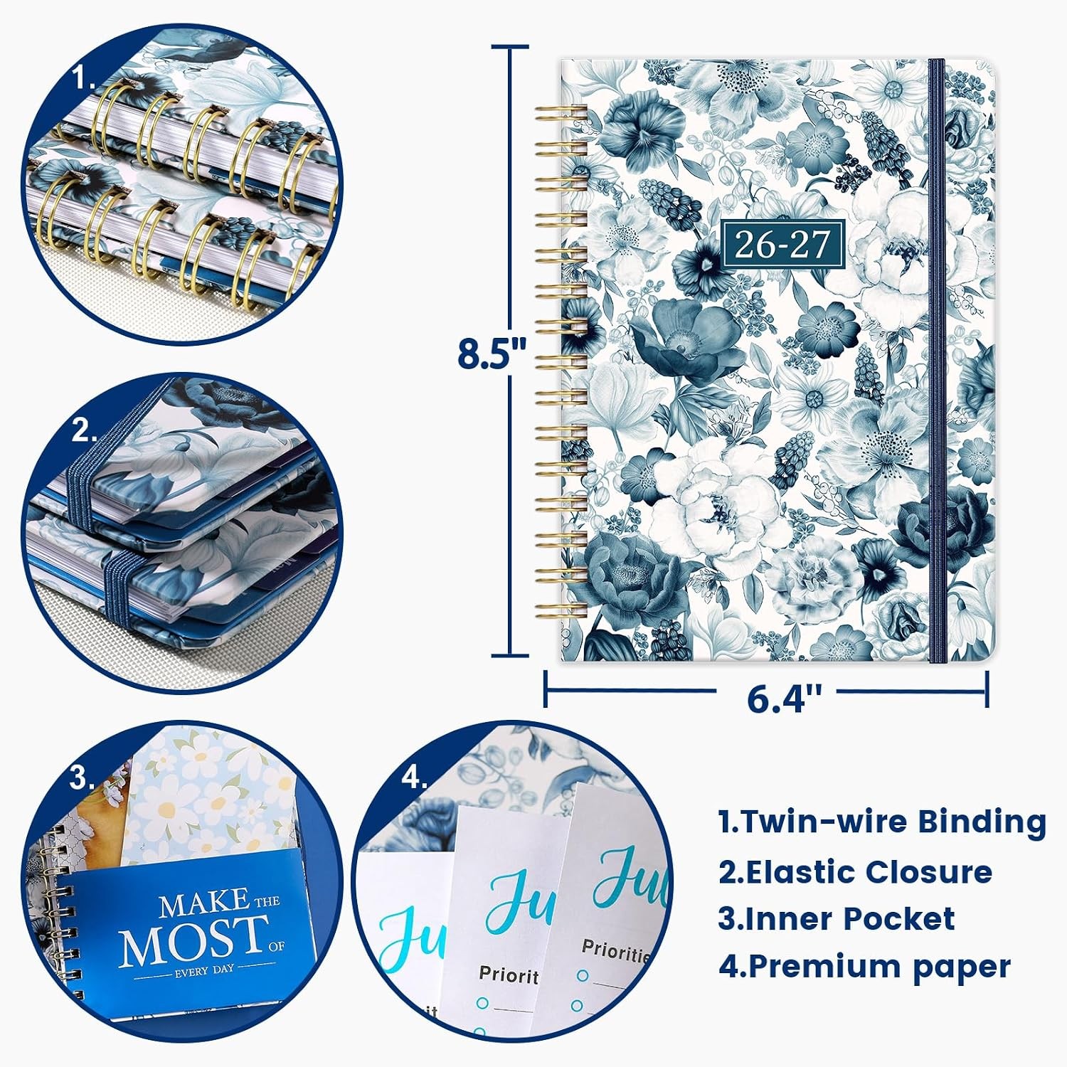 2026-2027 Planner – 6.4” x 8.5” Jul. 2026 – Jun. 2027, 2026-2027 Weekly & Monh