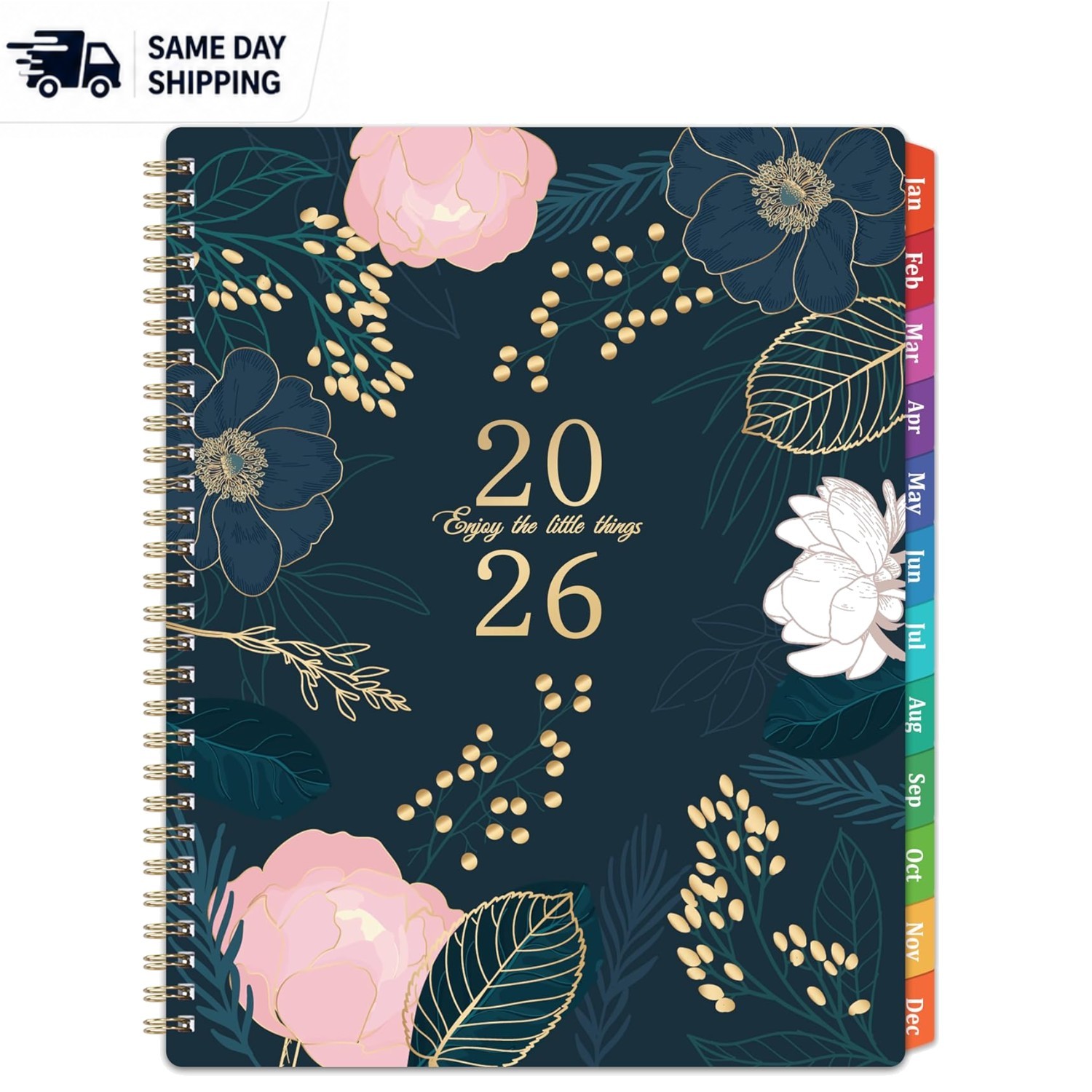 Functional 2026 Planner: Large 9” x 11” Pages with Quick-Access Monthly Tabs