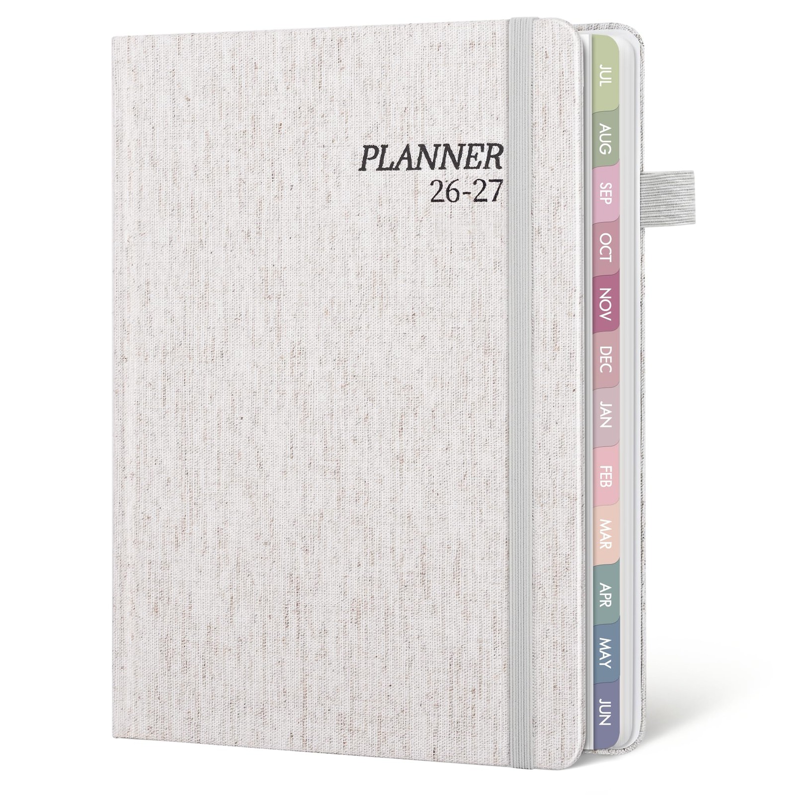2026-2027 Planner, Academic Weekly and Monthly Calendar A5, Linen-Beige
