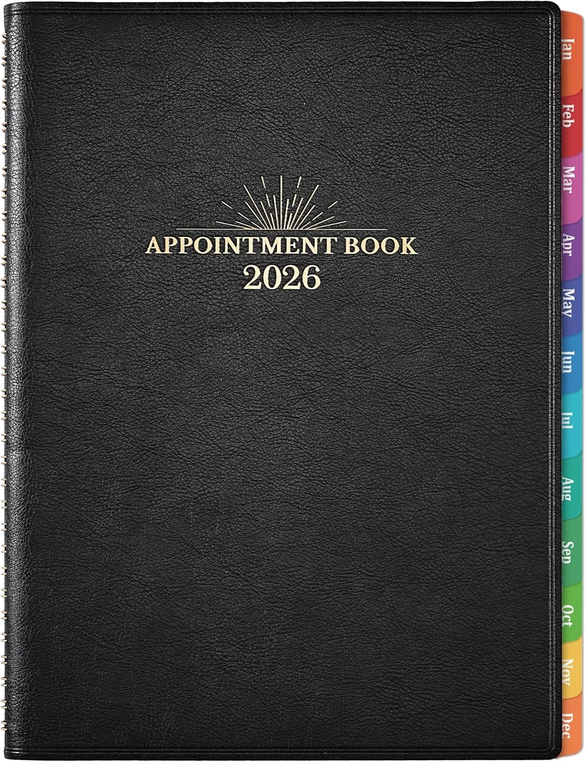 2026 Weekly & Daily Hourly Appointment Book – 8.5×11 Leather Cover Planner fo…
