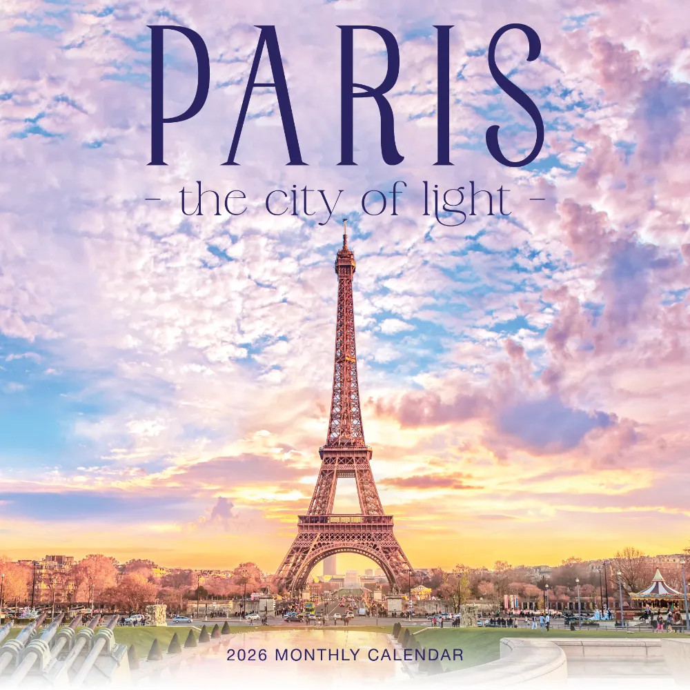 Paris Calendar 2026 | 12″ x 24″ 12 Month Calendar | Marble City Press