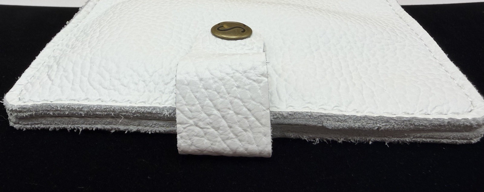 Chic Sparrow Pocket Field Notes TN White Pebbled Leather USA Planner Cover W/box