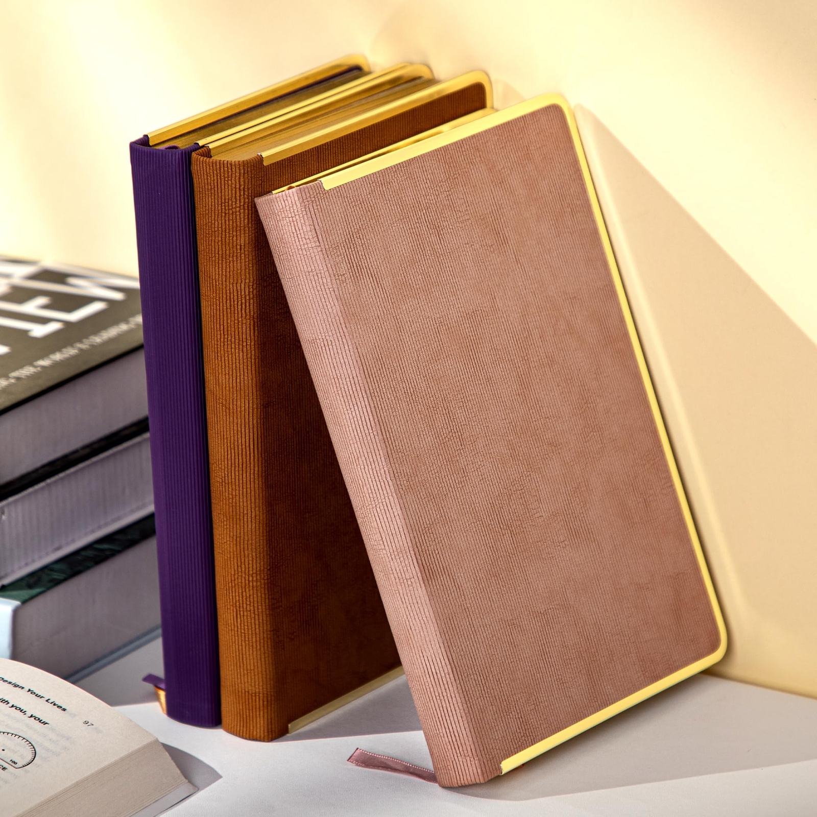 Luxurious Vegan Leather Journal 256 Pages Gold Edges Perfect for Gifting