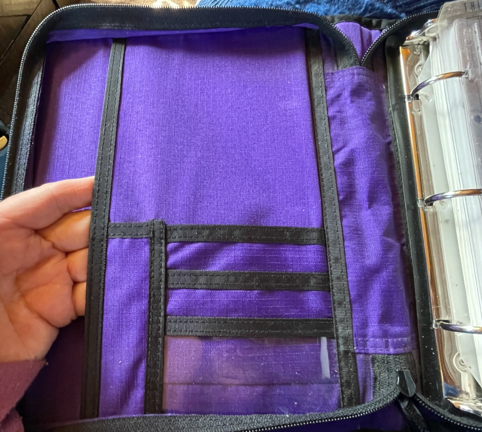 DAY PLANNER APPOINTMENT DATE BOOK MEAD 5-STAR-SPORT FABRIC PURPLE PAPER PLASTIC
