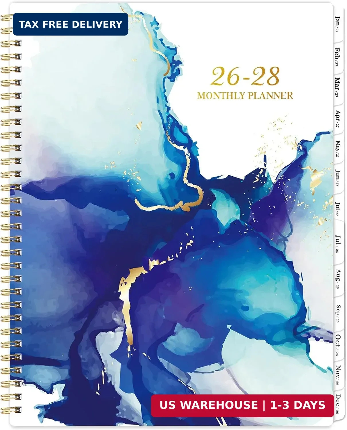 Monthly Planner 2026-2028 – 2 Year Planner 2026-2028, July 2026 – June 2028, 9″
